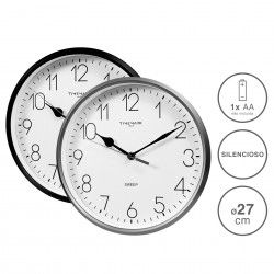 Relógio Parede Timemark Metal Branco 27cm