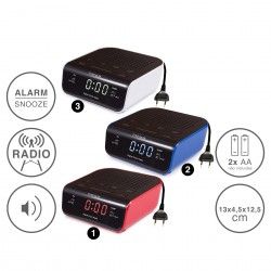 Rdio Despertador Digital Timemark Plstico Multicor 13X8X8cm