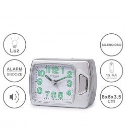 TIMEMARK Reloj Despertador Analogico Silencioso CL264