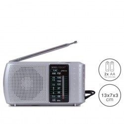 Radio Kooltech Analogico com Antena Plstico Cinzento 13X7X3cm