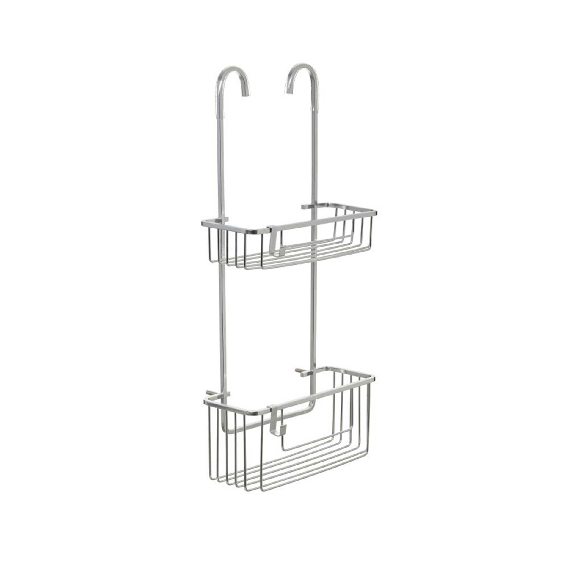 Cesto Duplo com Cabide Alumínio 28X13.5X60CM