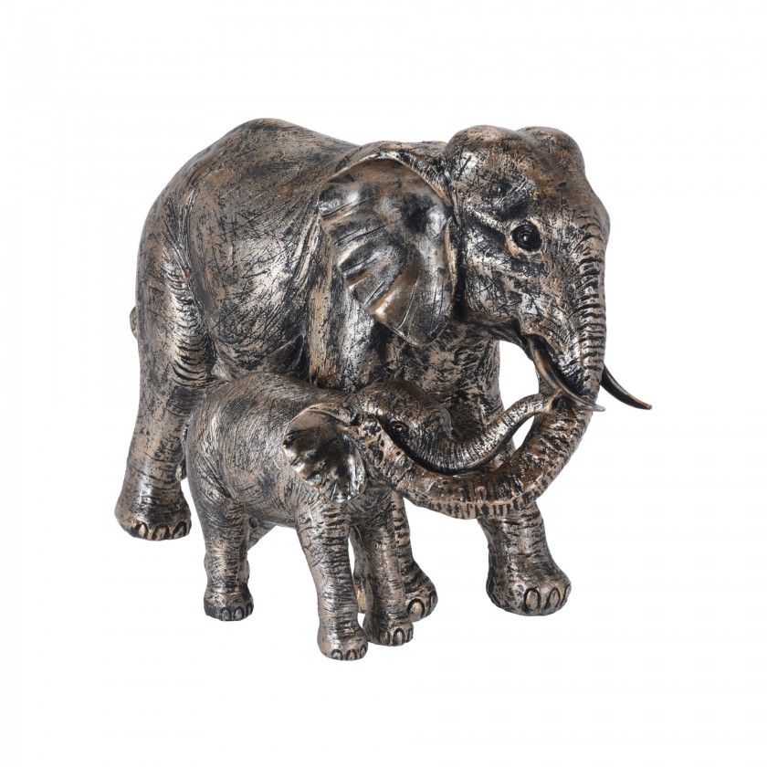 Peça Decorativa Elefantes 26X34CM
