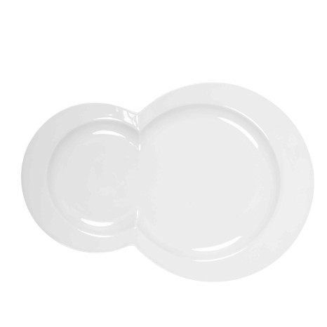 Prato Buffet Fundo Duplo Eclipse Branco 32X9CM - Image product