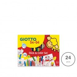 GIOTTO BE-B PACK STICK & COLOR SET 24 PEAS