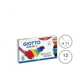 Pastel leo Giotto Maxi 11mm 12 Cores