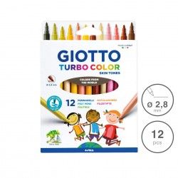 Marcador Giotto Skin Tones 12 Cores 2.8mm