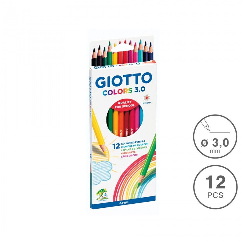 Lpis Cor Giotto Colors 3mm 12 Cores