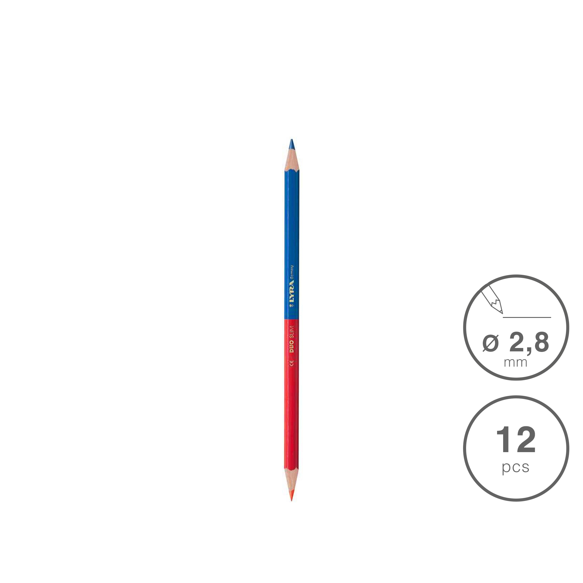 Lápis Lyra Duo Fino Azul / Vermelho 2.8mm