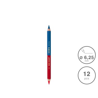 Lápis Lyra Duo Gigante Azul / Vermelho 6.25mm