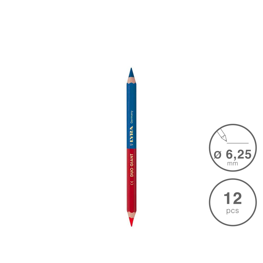 Lápis Lyra Duo Gigante Azul / Vermelho 6.25mm