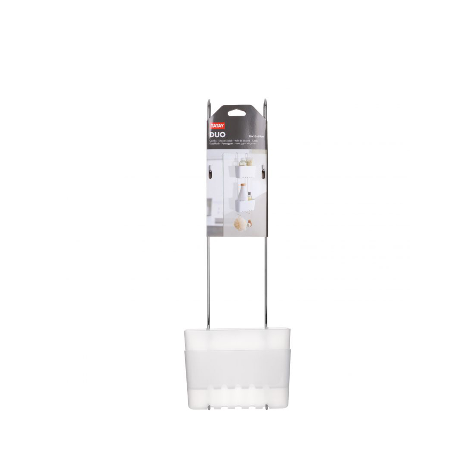 Cesto Cabide WC Standard Duplo Glacé 20X13X59cm