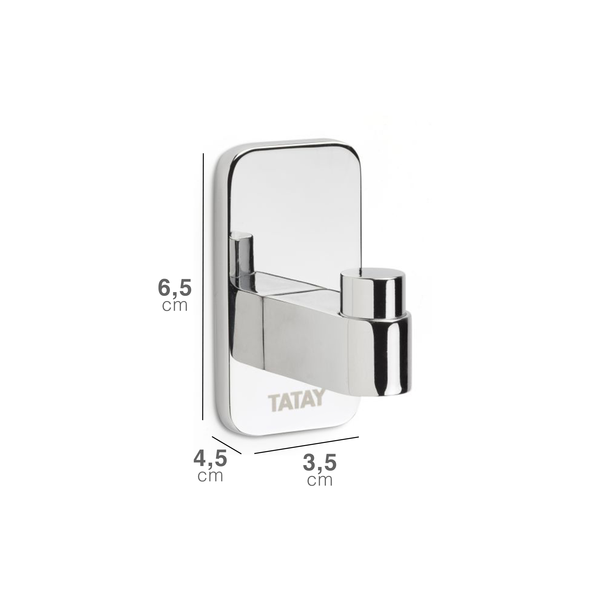 Cabide Parede Slim 3.5X4.5X6.5CM