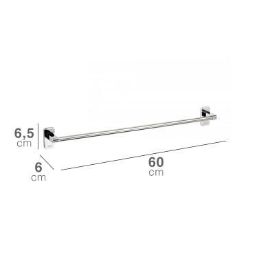 Toalheiro Parede Slim Grande 6.5X6X60CM