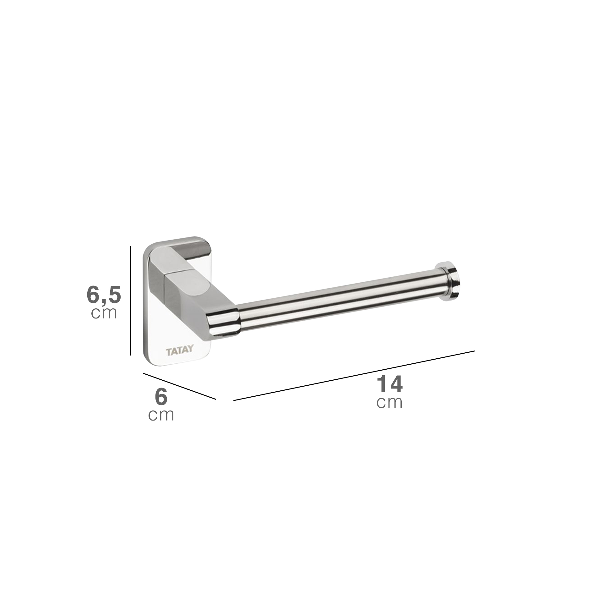 Porta Rolos Sem Tampa Slim 6.5X6X14CM