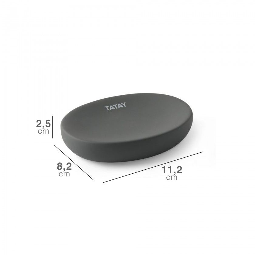 Saboneteira Soft Cinzento 11.2X8.2X2.5CM Saboneteira Soft Cinzento 11.2X8.2X2.5CM