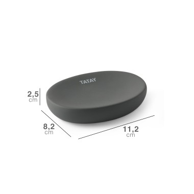 Saboneteira Soft Cinzento 11.2X8.2X2.5CM