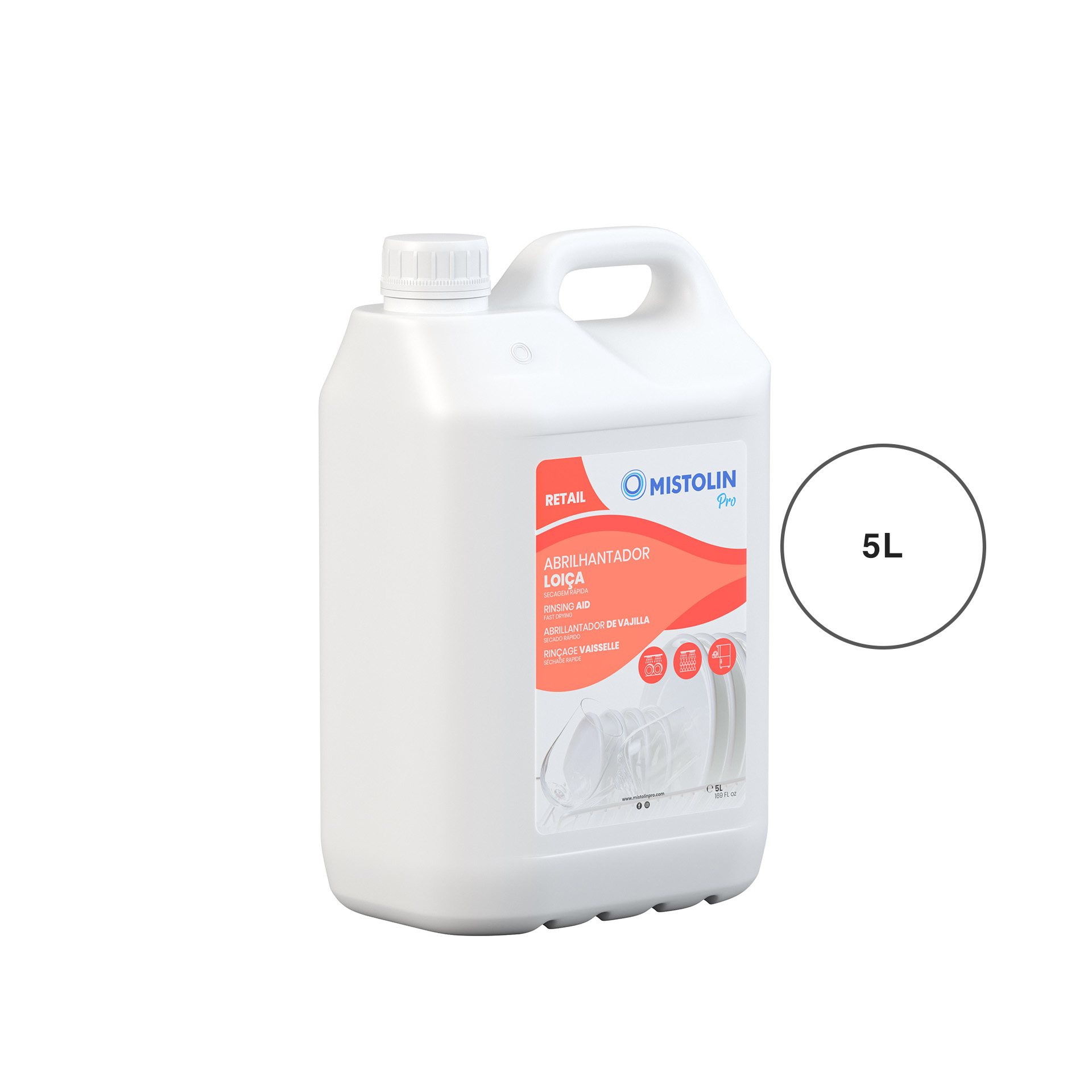 Abrilhantador Máquina Loiça Mistolin Pro 5000ml