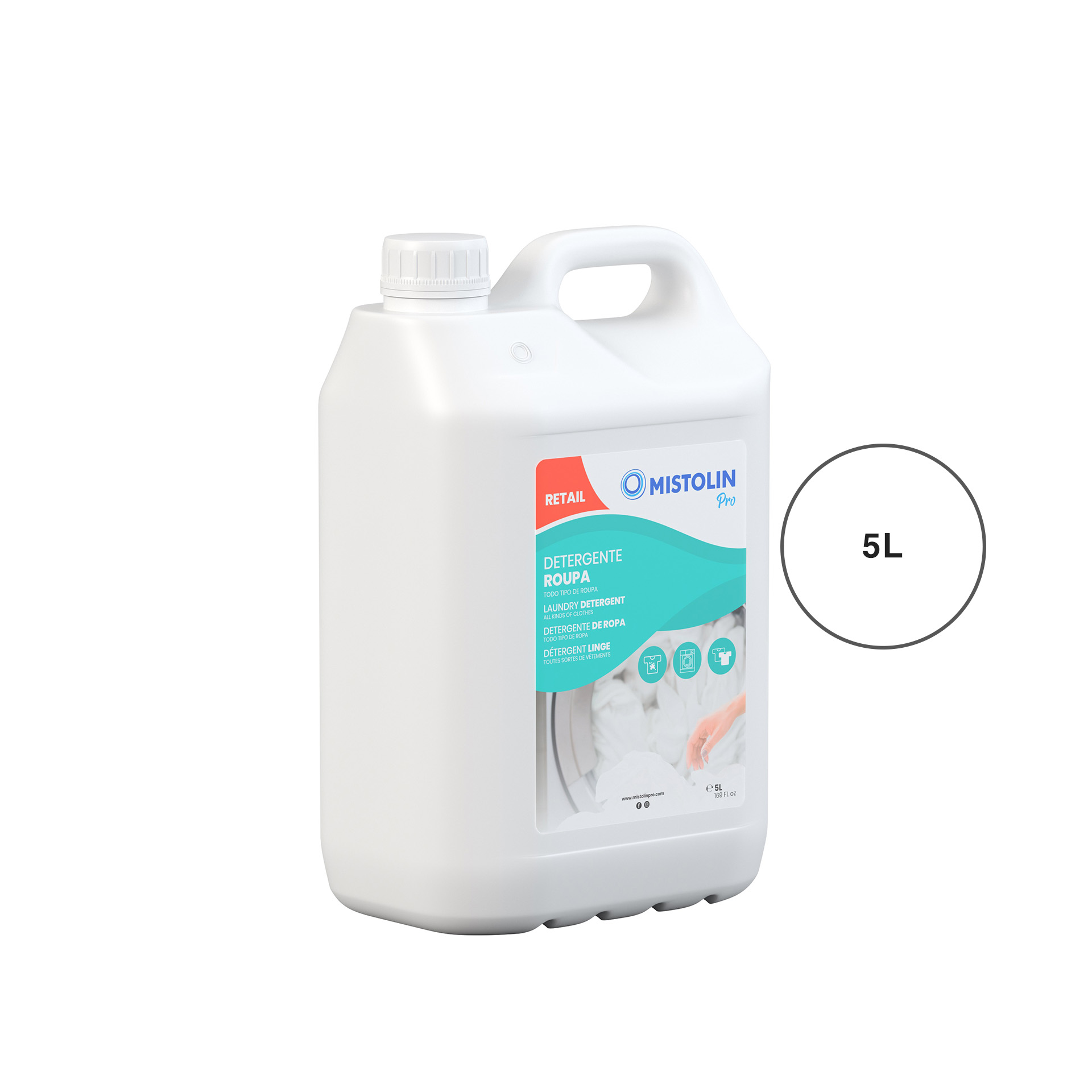 Detergente Roupa Mistolin Pro 5000ml