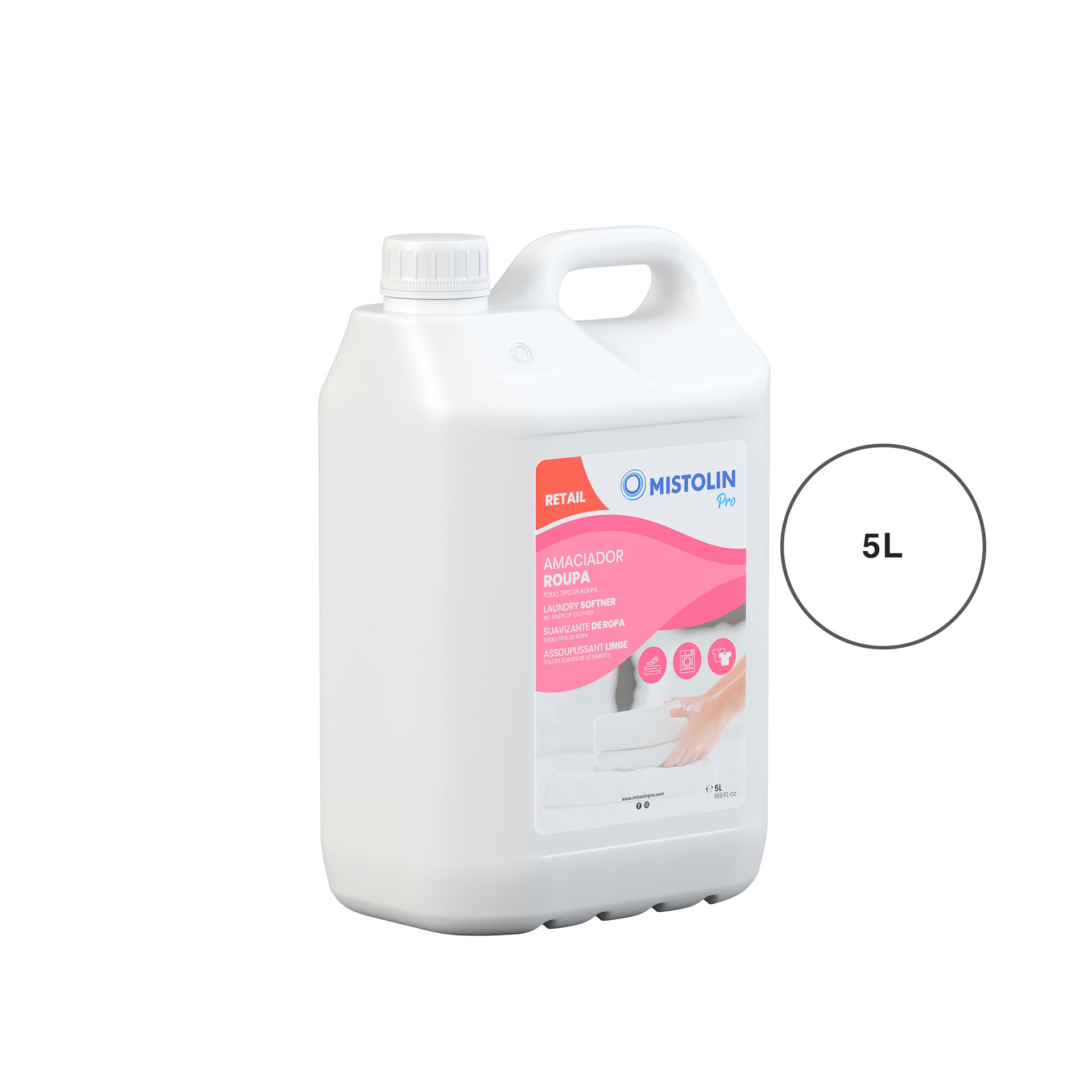 Amaciador Roupa Mistolin Pro 5000ml