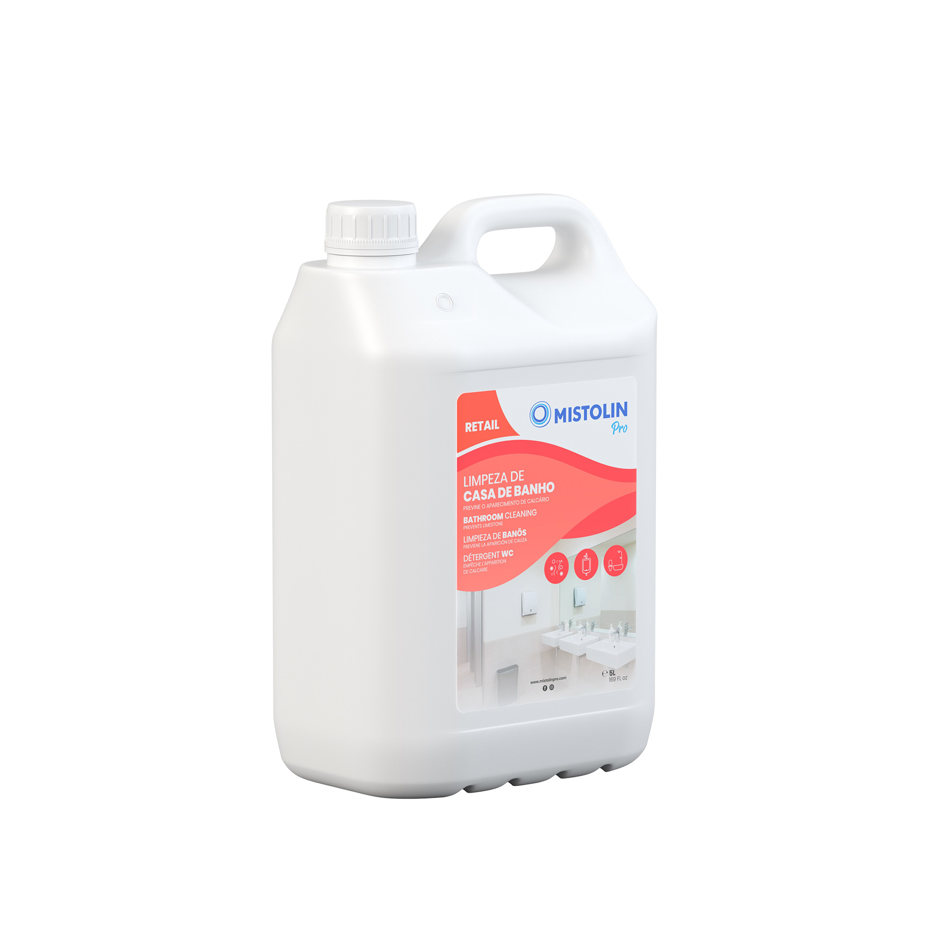 Detergente Limpeza Casa Banho Mistolin Pro 5000ml