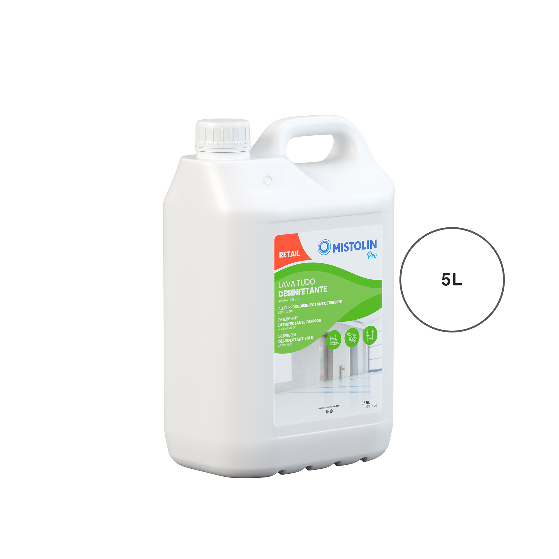 Lava Tudo Desinfetante Mistolin Pro 5000ml