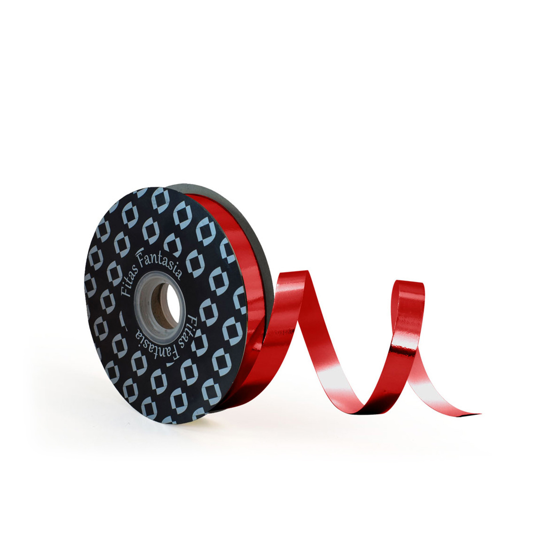 Rolo Fita Embrulho Metal Vermelho 18mm 100m