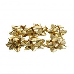 Laço Estrela 10MM Metal Dourado Pack 6