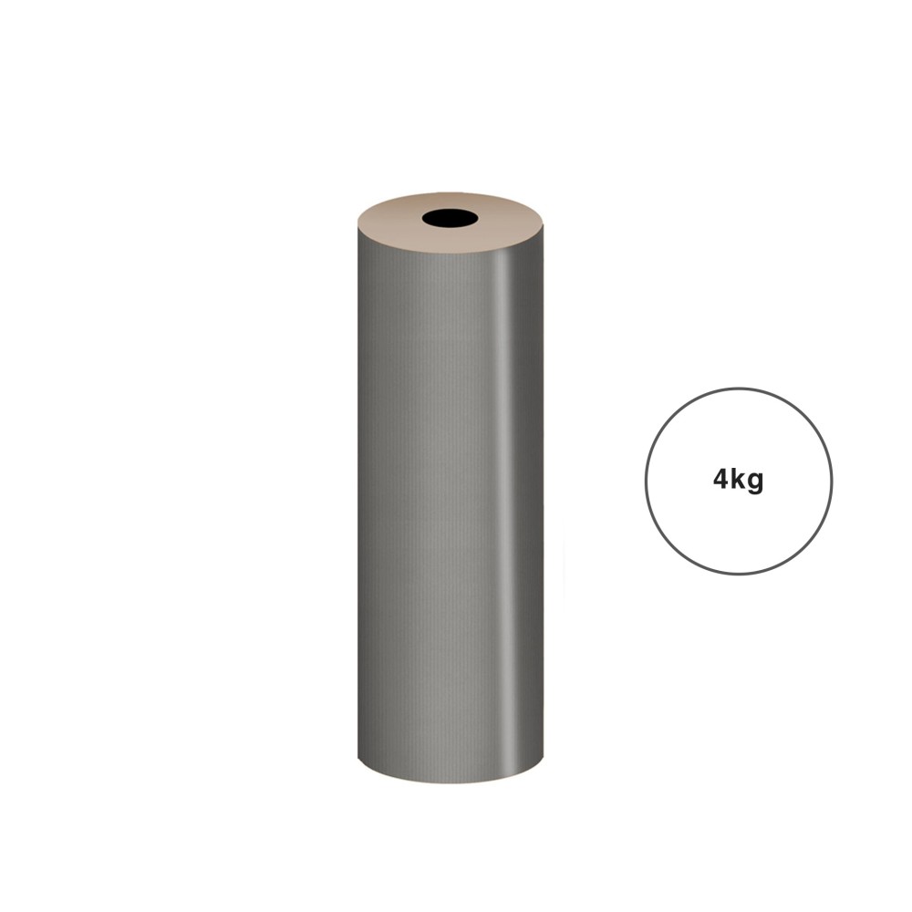 Bobine Papel Embrulho Kraft Natal 62CMX4KG Prateado