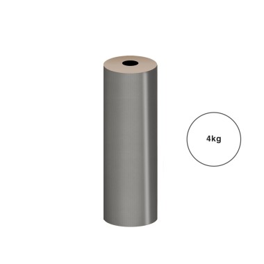 Bobine Papel Embrulho Kraft Natal 62CMX4KG Prateado