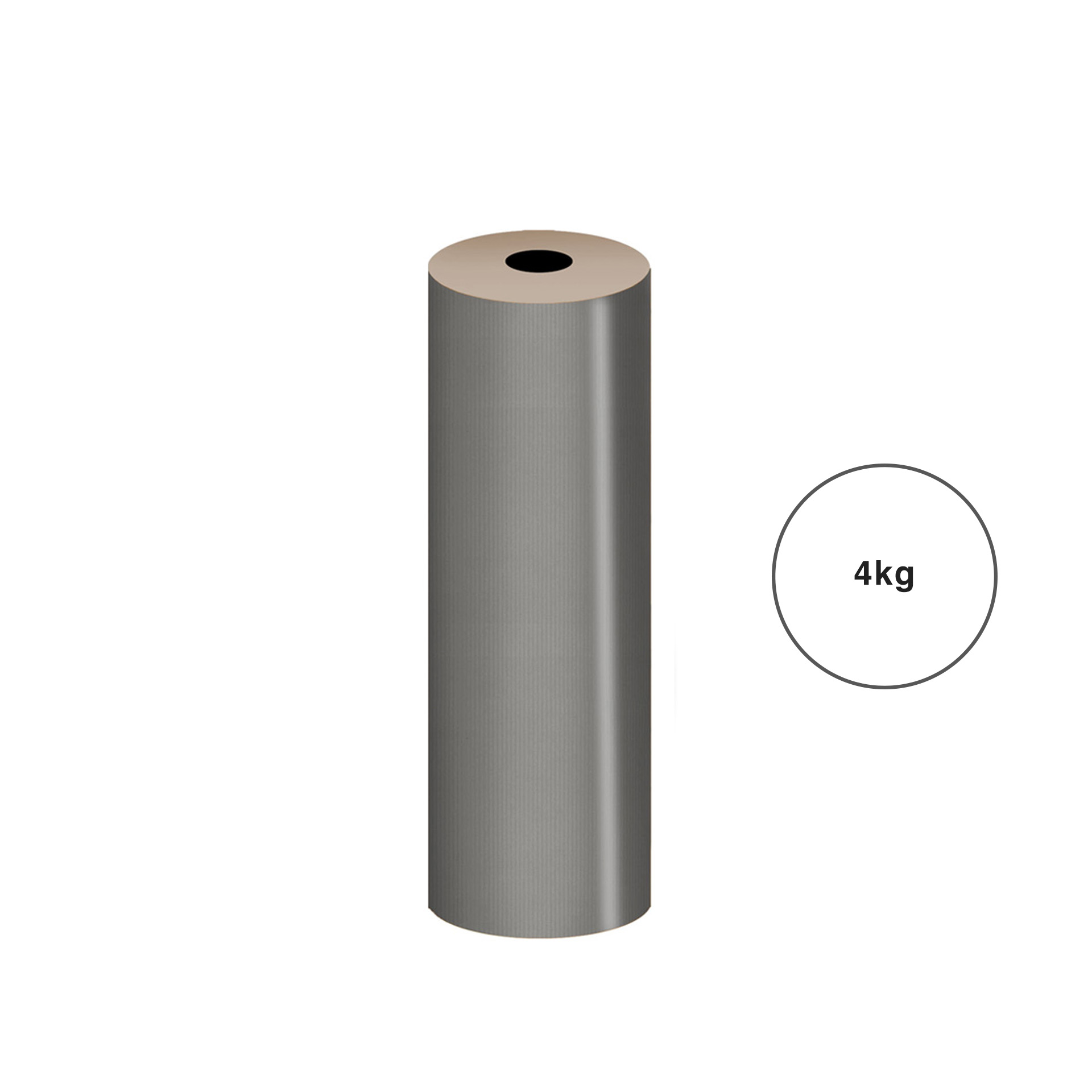 Bobine Papel Embrulho Kraft Natal 62CMX4KG Prateado