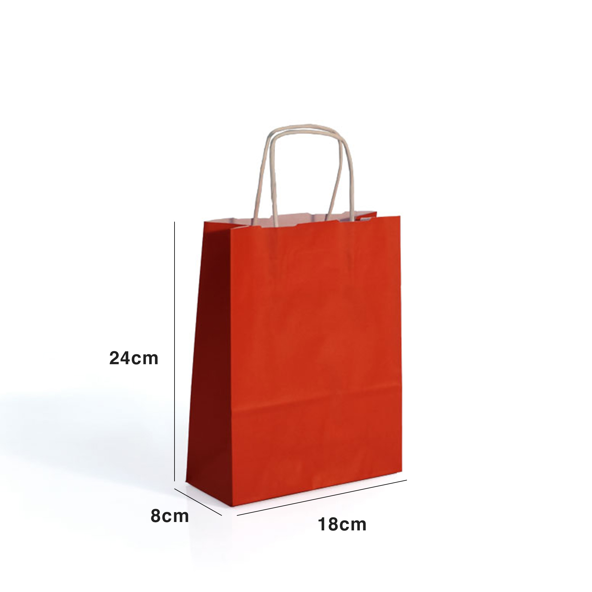 Saco Papel Asa Retorcida 18X8X24cm