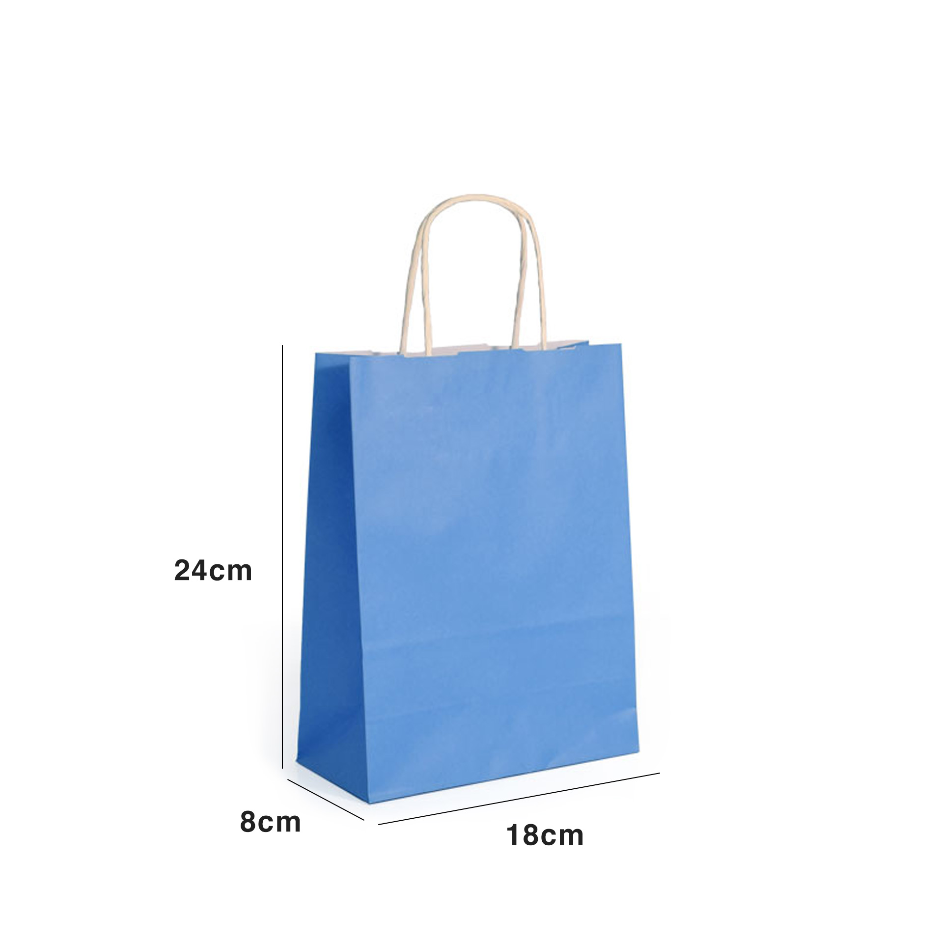 Saco Papel Asa Retorcida 18X8X24cm