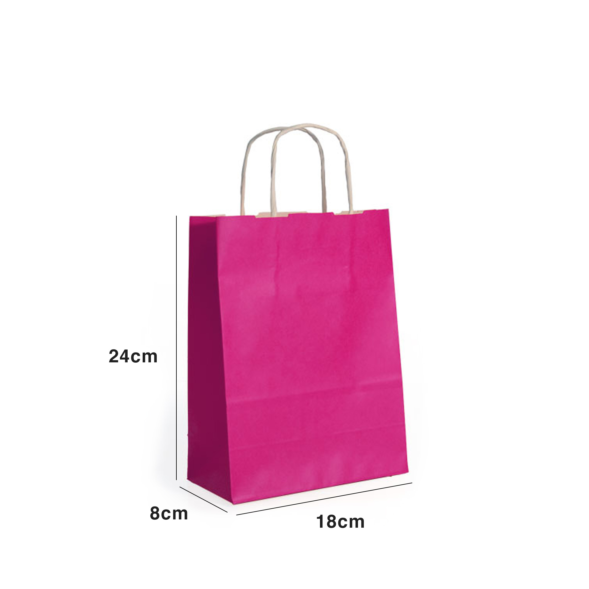 Saco Papel Asa Retorcida 18X8X24cm