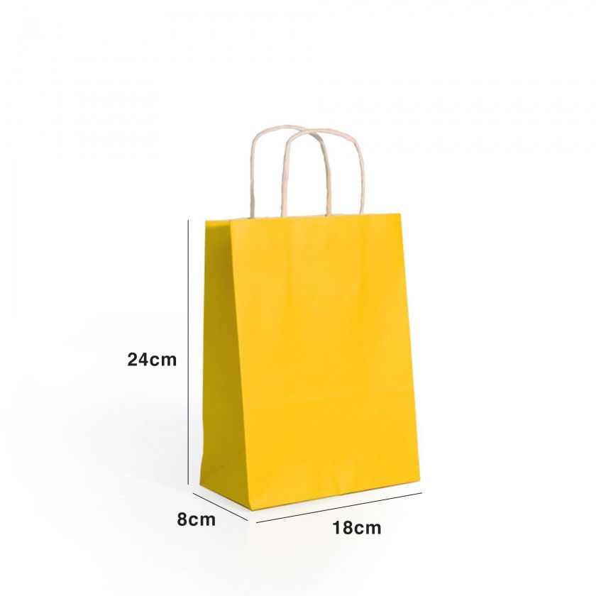 Saco Papel Asa Retorcida 18X8X24cm