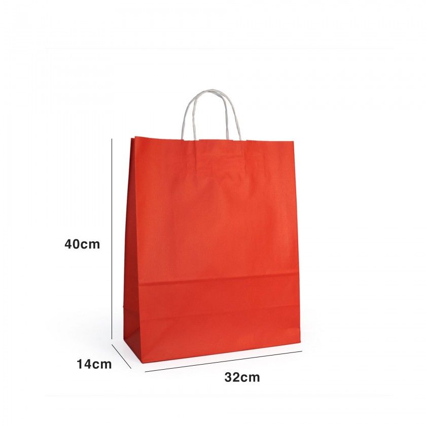 Saco Papel Asa Retorcida 32X14X40cm