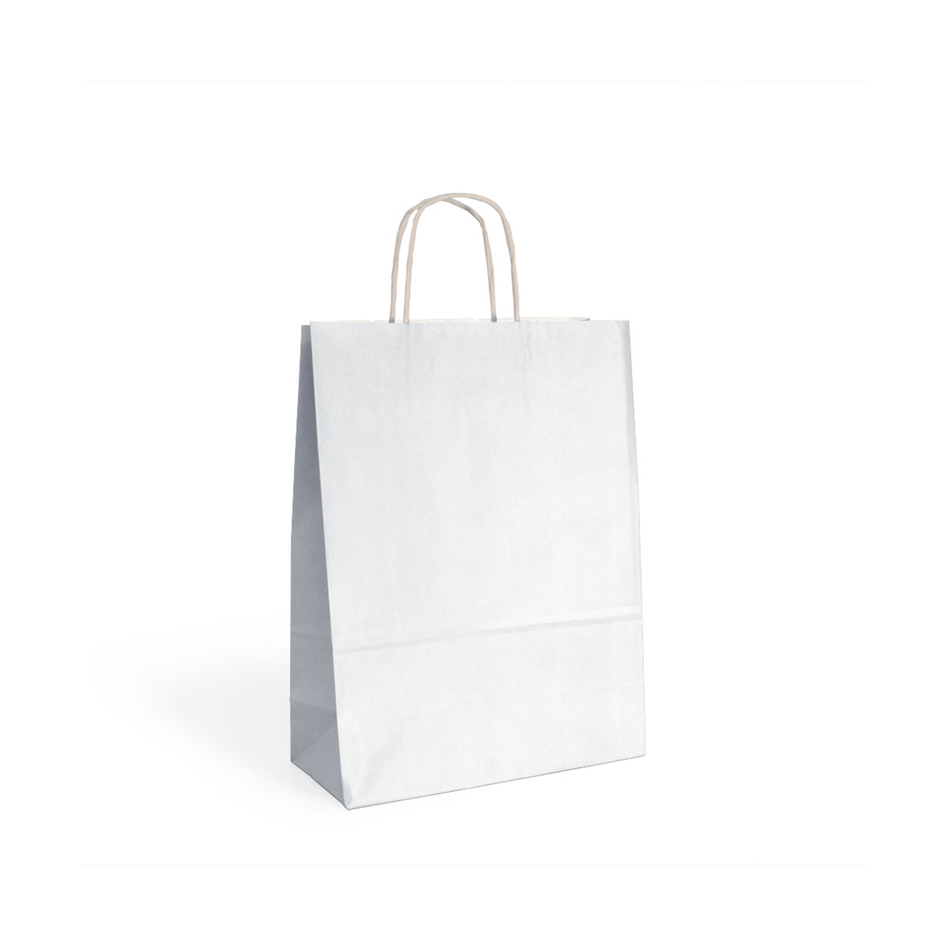 Saco Papel Asa Retorcida Branco 27X12X37cm