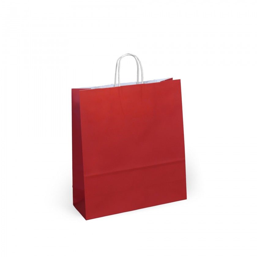 Saco Papel Asa Retorcida 42X19X48cm Vermelho