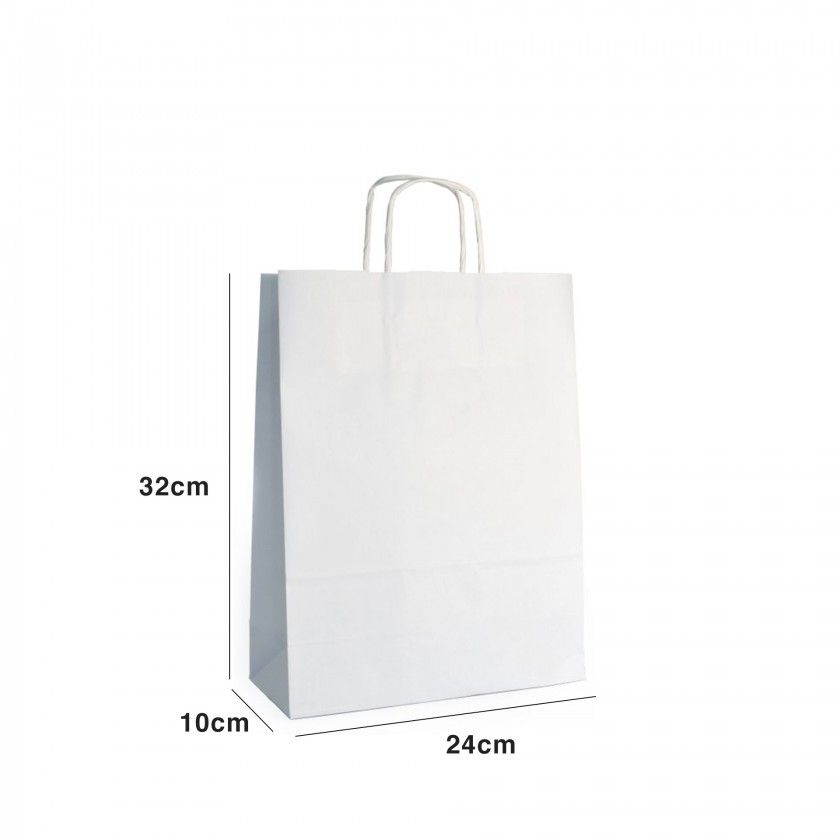 Saco Papel Asa Retorcida 24X10X32cm Saco Papel Asa Retorcida 24X10X32cm