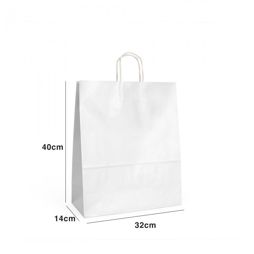 Saco Papel Asa Retorcida 32X14X40cm Saco Papel Asa Retorcida 32X14X40cm