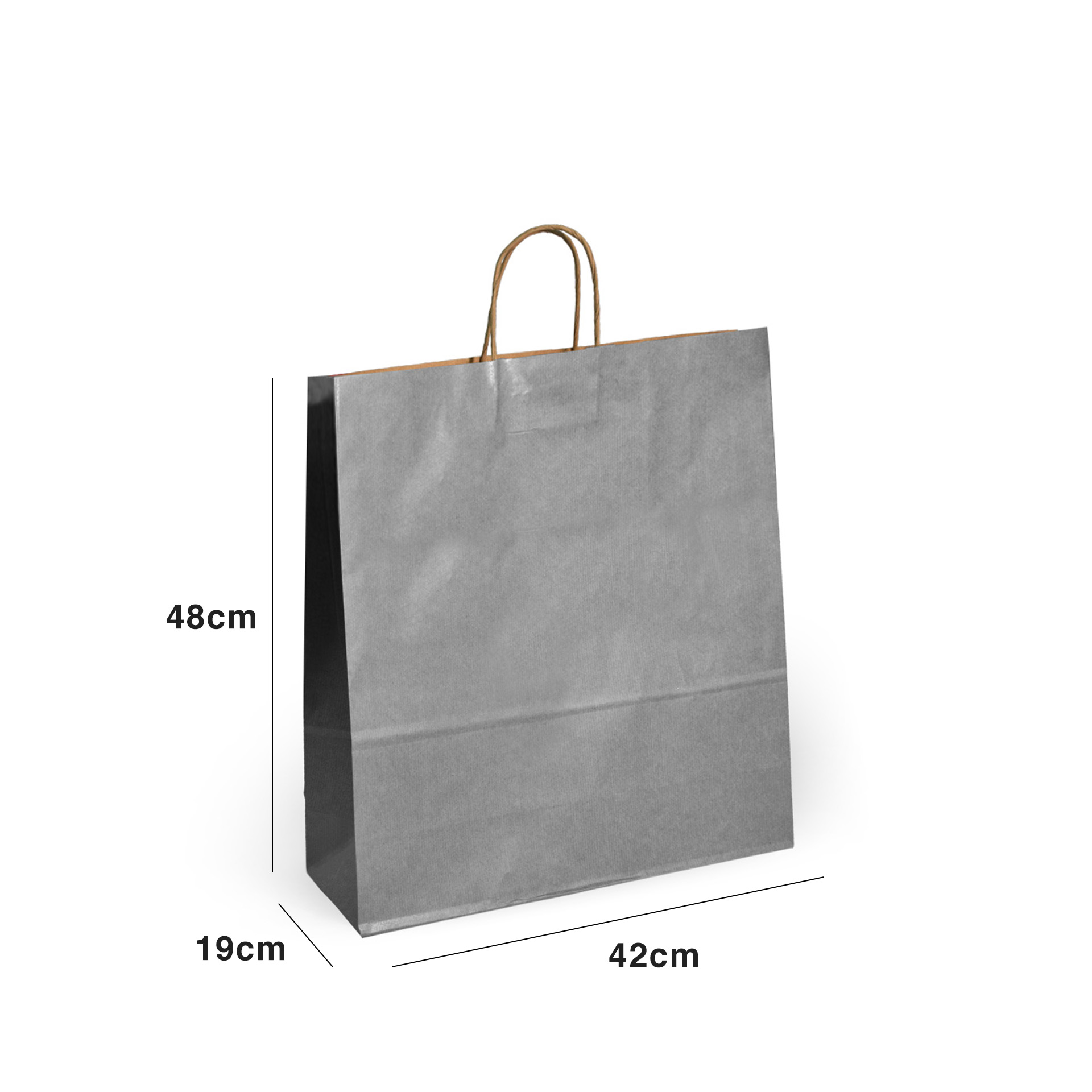 Saco Papel Kraft Asa Retorcida 42X19X48cm
