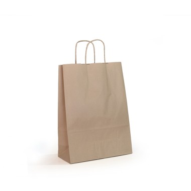 Saco Papel Kraft Asa Retorcida 24X10X32cm