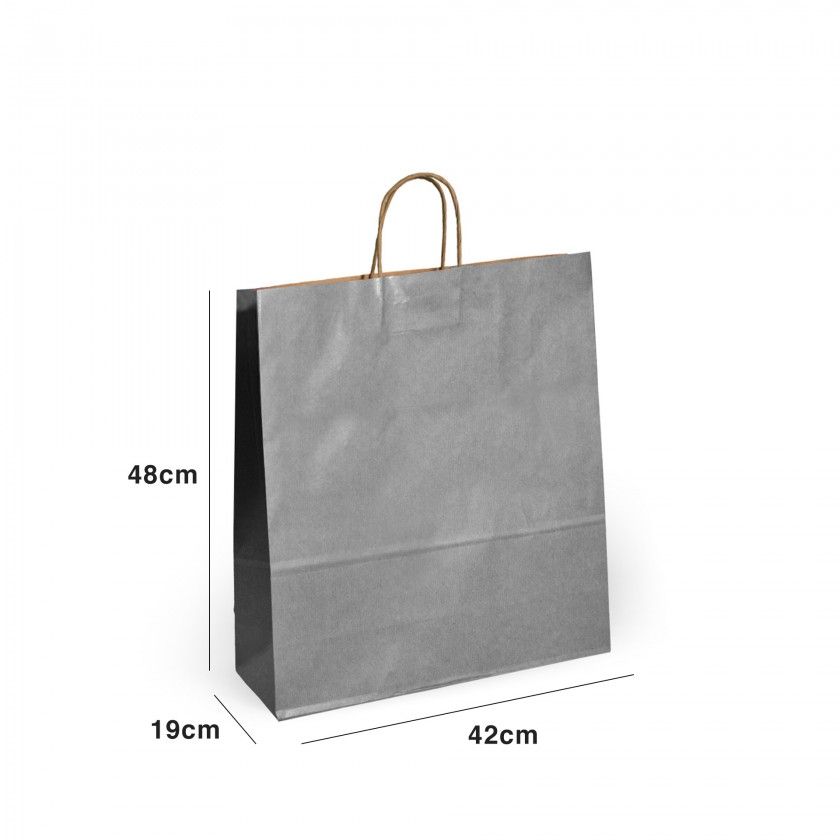 Saco Papel Kraft Asa Retorcida 42X19X48cm