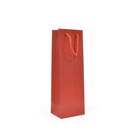 Saco Papel 1 Garrafa Vermelho 12X9X36cm - Image product