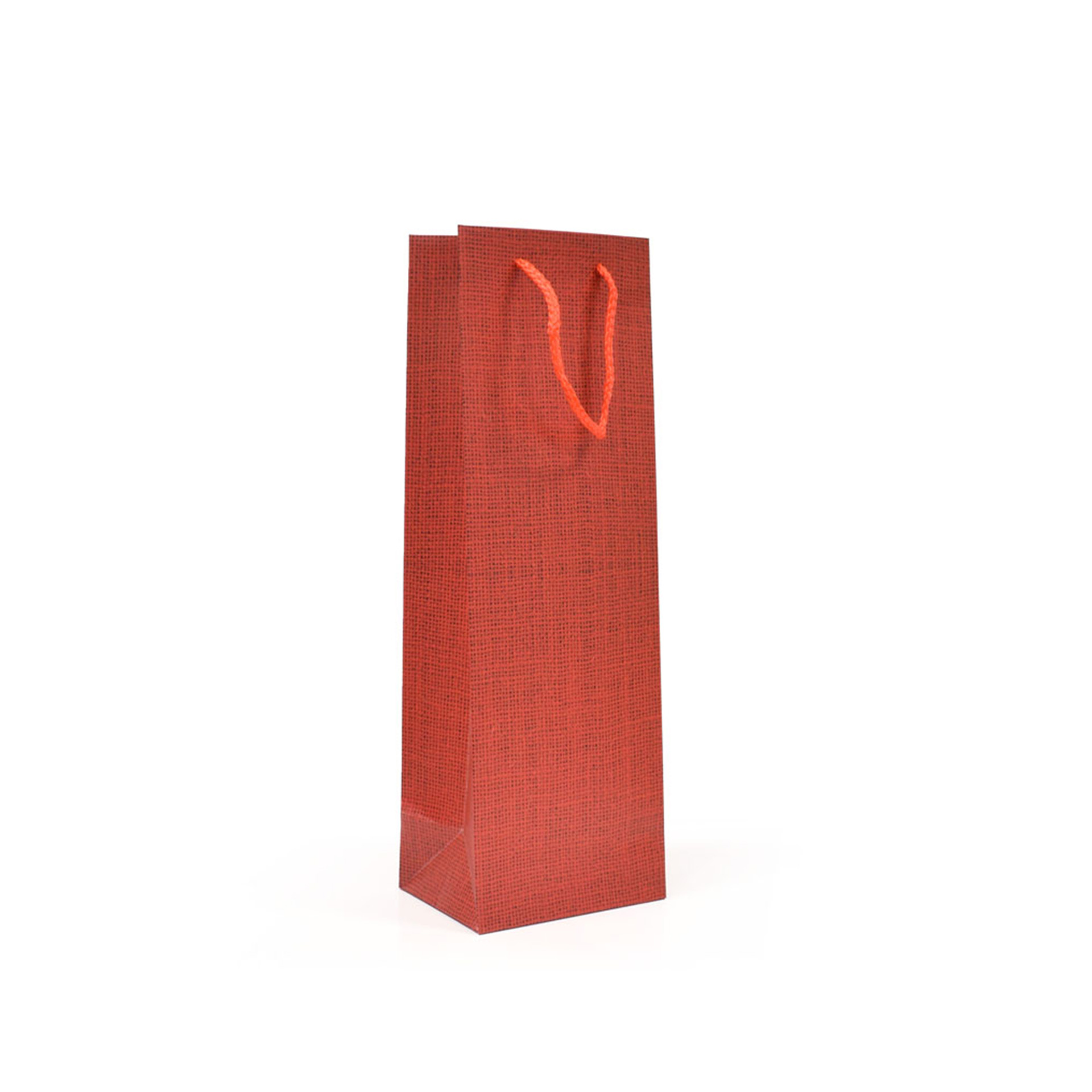 Saco Papel 1 Garrafa Vermelho 12X9X36cm
