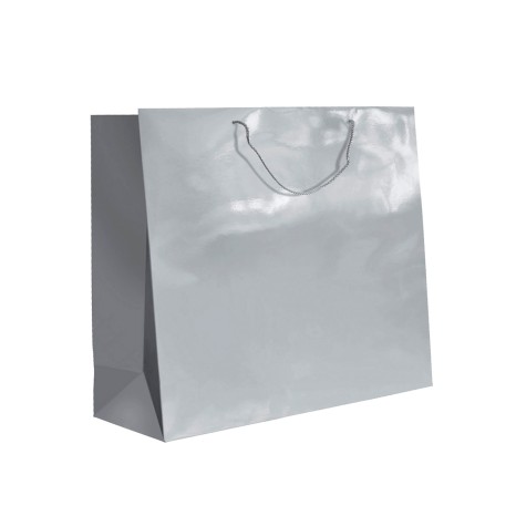 Saco Papel Asa Cordão 55X18X50cm Prateado - Image product