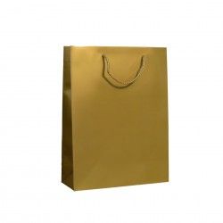 Saco Papel Asa Cordo 31X12X42cm Dourado