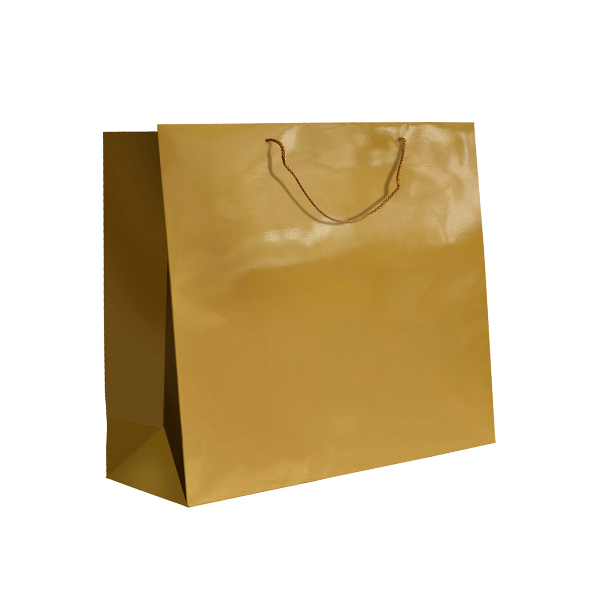 Saco Papel Asa Cordão 55X18X50cm Dourado