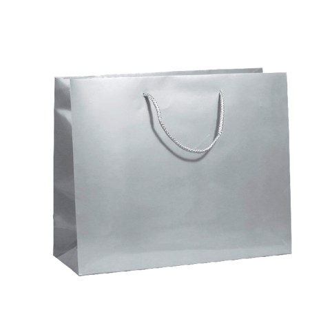 Saco Papel Asa Cordão 32X12X26cm Prateado - Image product