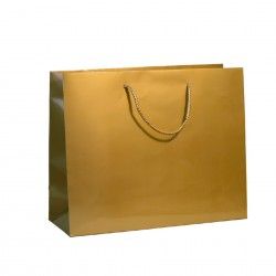 Saco Papel Asa Cordo 32X12X26cm Dourado