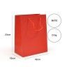 Saco Papel Asa Cordo 18X10X23cm Vermelho